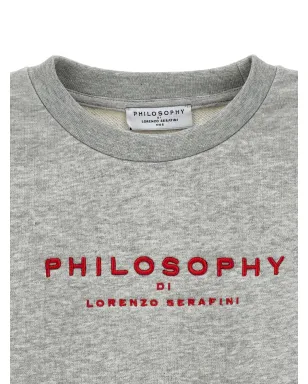 Philosophy Di Lorenzo Serafini Kids ドローストリング袖スウェット（グレー） - サムネイル3