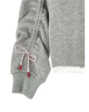 Philosophy Di Lorenzo Serafini Kids ドローストリング袖スウェット（グレー） - サムネイル4