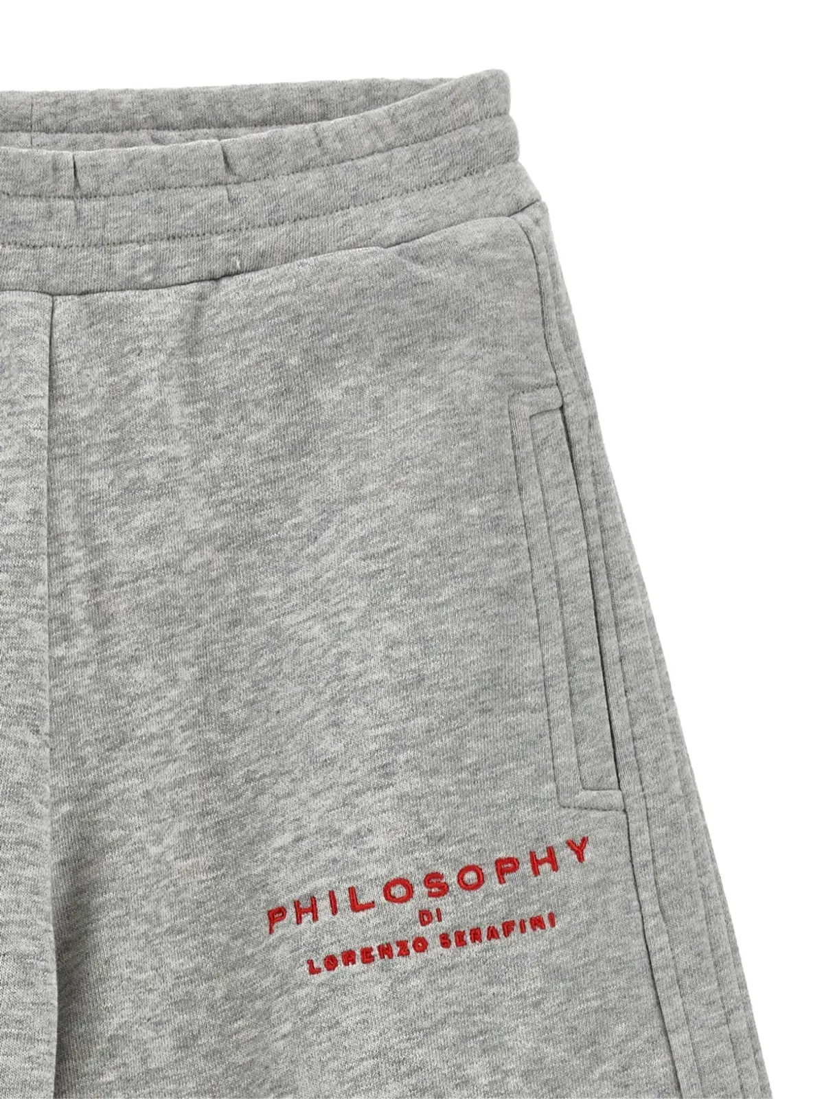 Philosophy Di Lorenzo Serafini Kids 刺繍ロゴパンツ グレー - 画像3