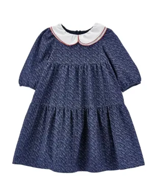 Philosophy Di Lorenzo Serafini Kids ピーターパンカラーのティアードフリルドレス ブルー - サムネイル1