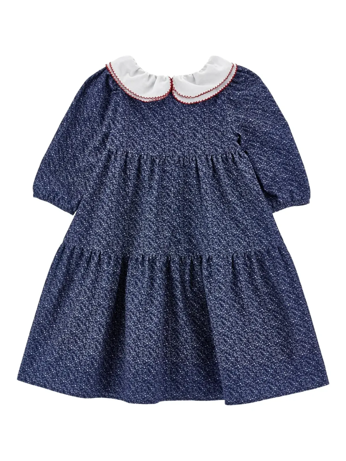 Philosophy Di Lorenzo Serafini Kids ピーターパンカラーのティアードフリルドレス ブルー - 画像2