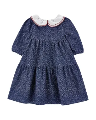 Philosophy Di Lorenzo Serafini Kids ピーターパンカラーのティアードフリルドレス ブルー - サムネイル2