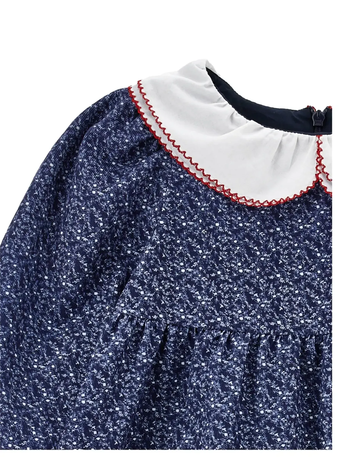 Philosophy Di Lorenzo Serafini Kids ピーターパンカラーのティアードフリルドレス ブルー - 画像3