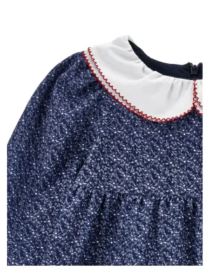Philosophy Di Lorenzo Serafini Kids ピーターパンカラーのティアードフリルドレス ブルー - サムネイル3
