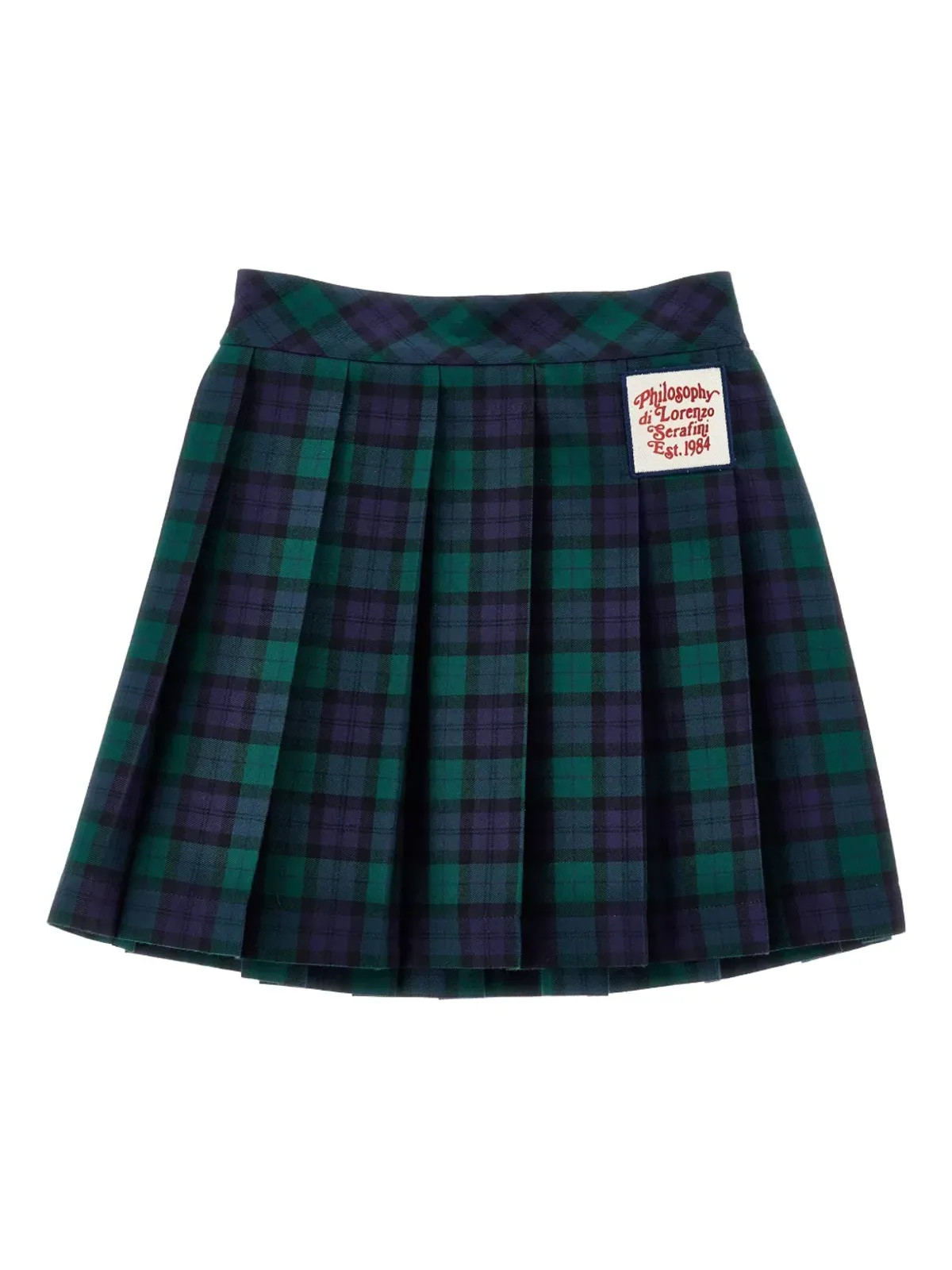 Philosophy Di Lorenzo Serafini Kids チェック柄プリーツスカート - 画像2