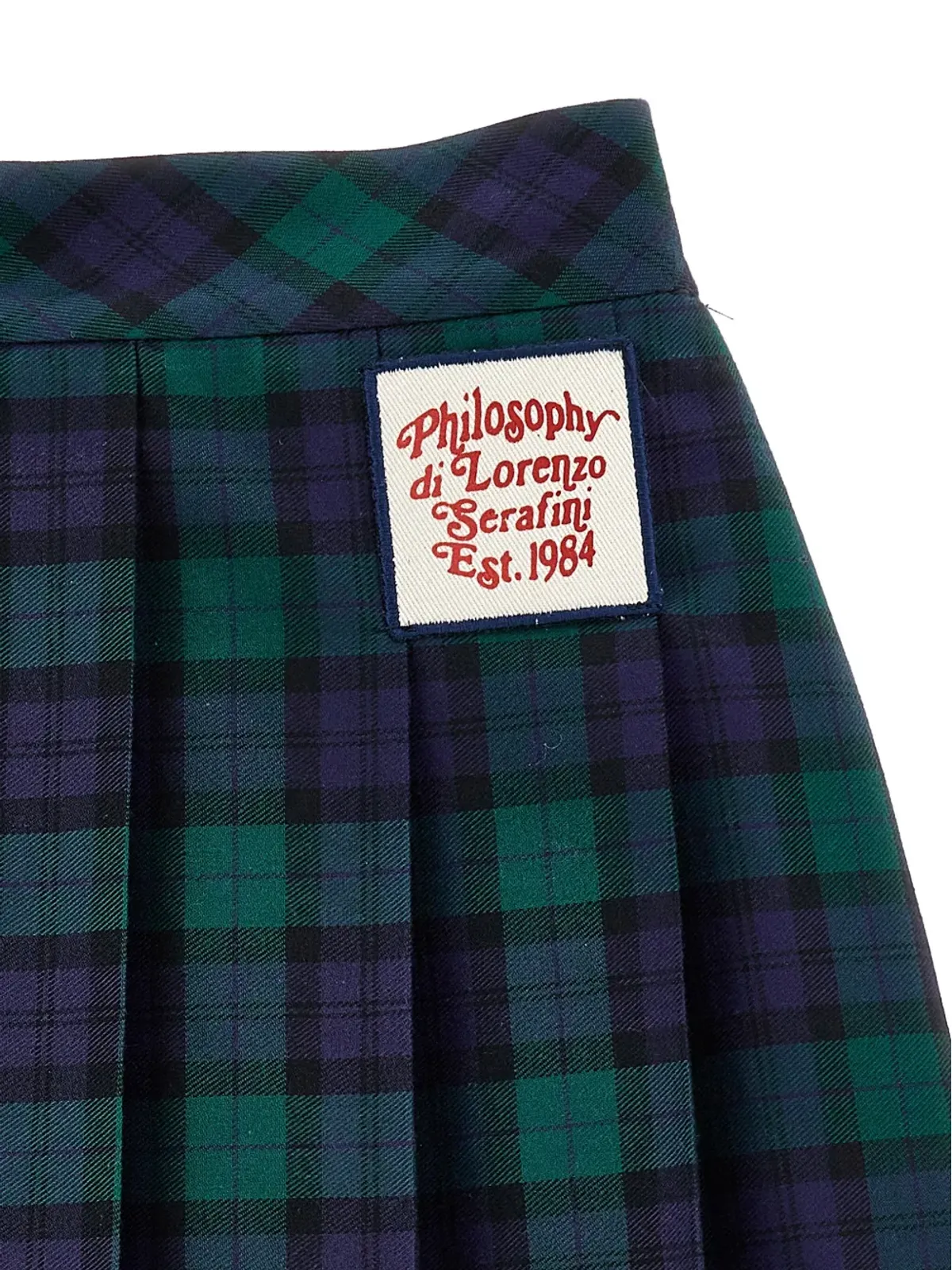 Philosophy Di Lorenzo Serafini Kids チェック柄プリーツスカート - 画像3