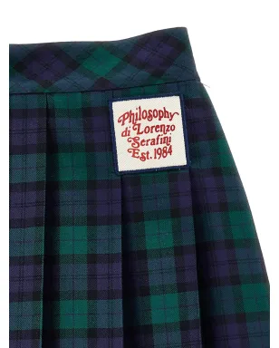 Philosophy Di Lorenzo Serafini Kids チェック柄プリーツスカート - サムネイル3