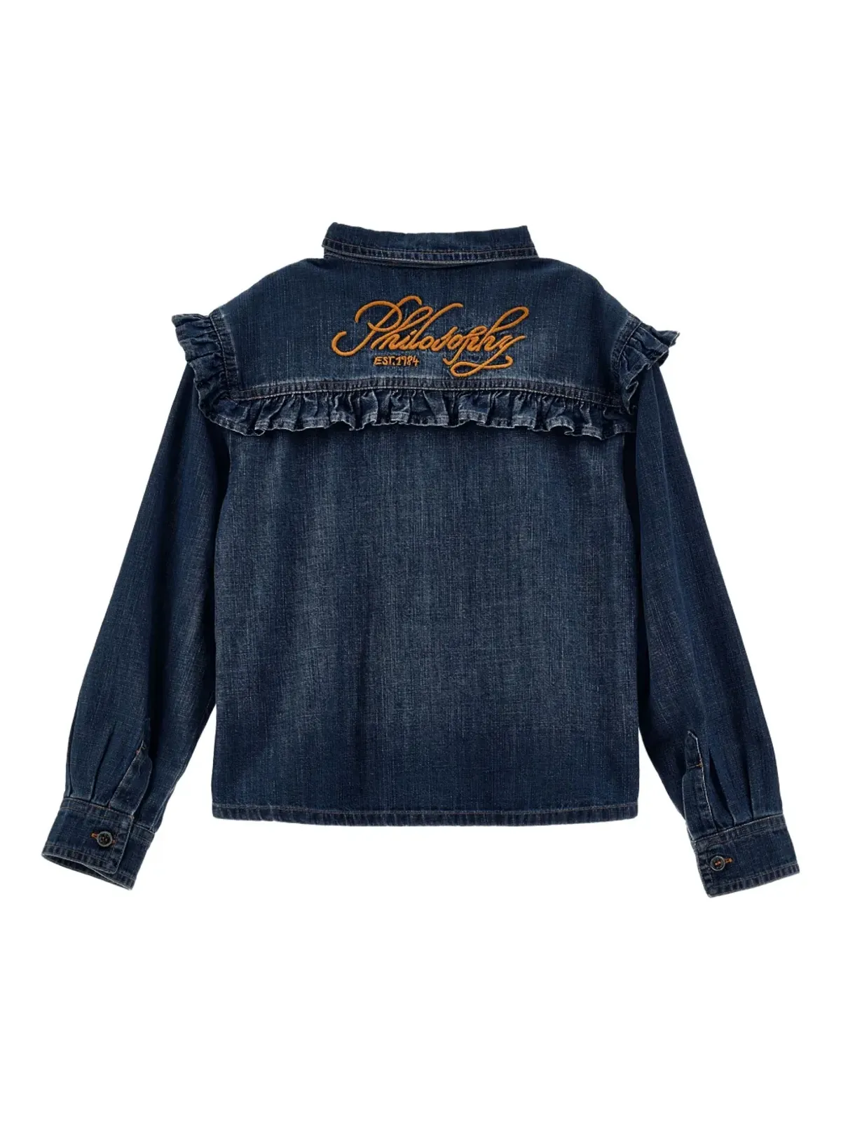 Philosophy Di Lorenzo Serafini Kids 刺繍ロゴデニムシャツ - 画像2