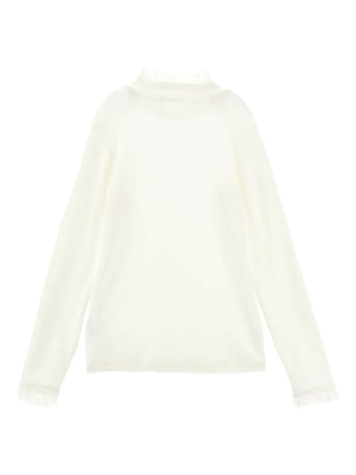 Philosophy Di Lorenzo Serafini Kids レーストリム付きリブ編みTシャツ - ホワイト - 画像2