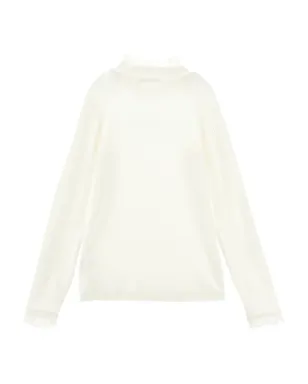 Philosophy Di Lorenzo Serafini Kids レーストリム付きリブ編みTシャツ - ホワイト - サムネイル2