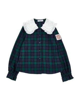 Philosophy Di Lorenzo Serafini Kids チェック柄シャツ - グリーン - サムネイル1