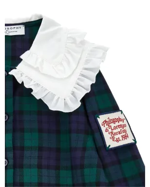 Philosophy Di Lorenzo Serafini Kids チェック柄シャツ - グリーン - サムネイル3