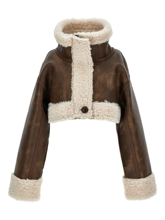 Philosophy Di Lorenzo Serafini Kids Philosophy Di Lorenzo Serafini Kids シアーリングトリム付きボタン留めコートの商品画像