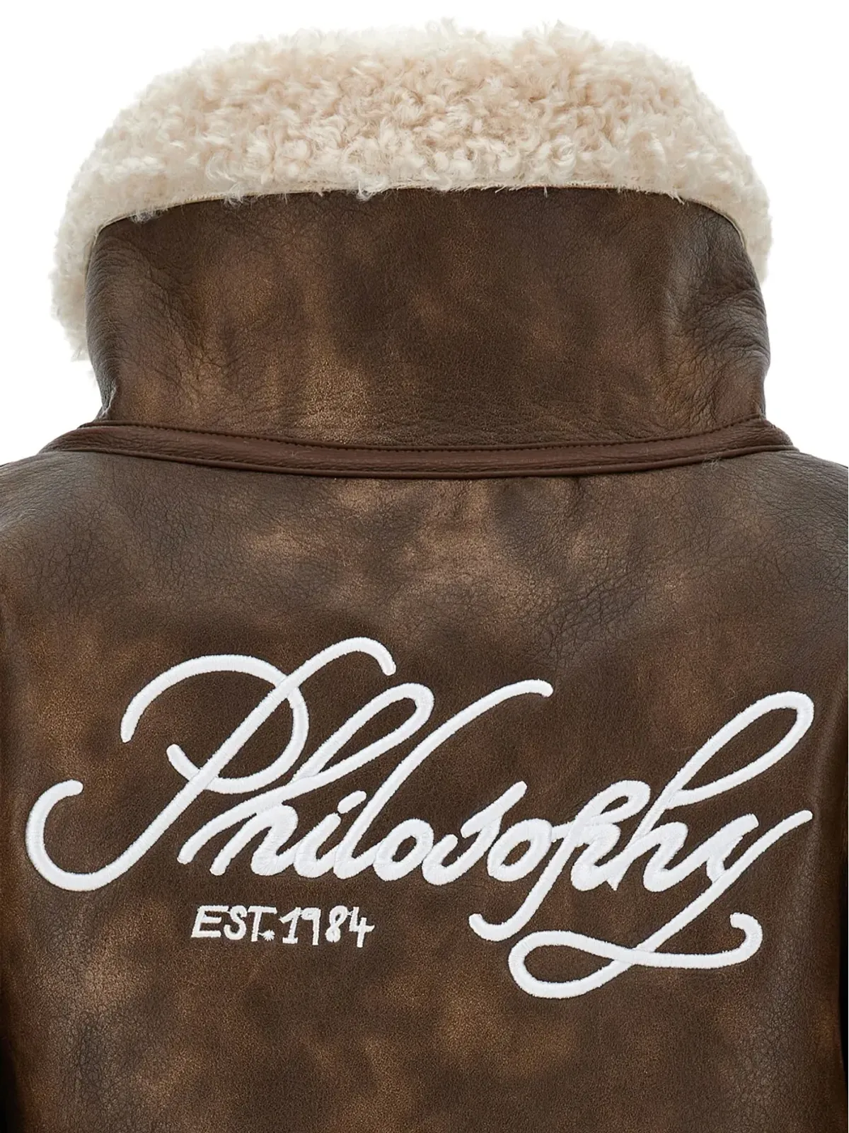 Philosophy Di Lorenzo Serafini Kids シアーリングトリム付きボタン留めコート - 画像3