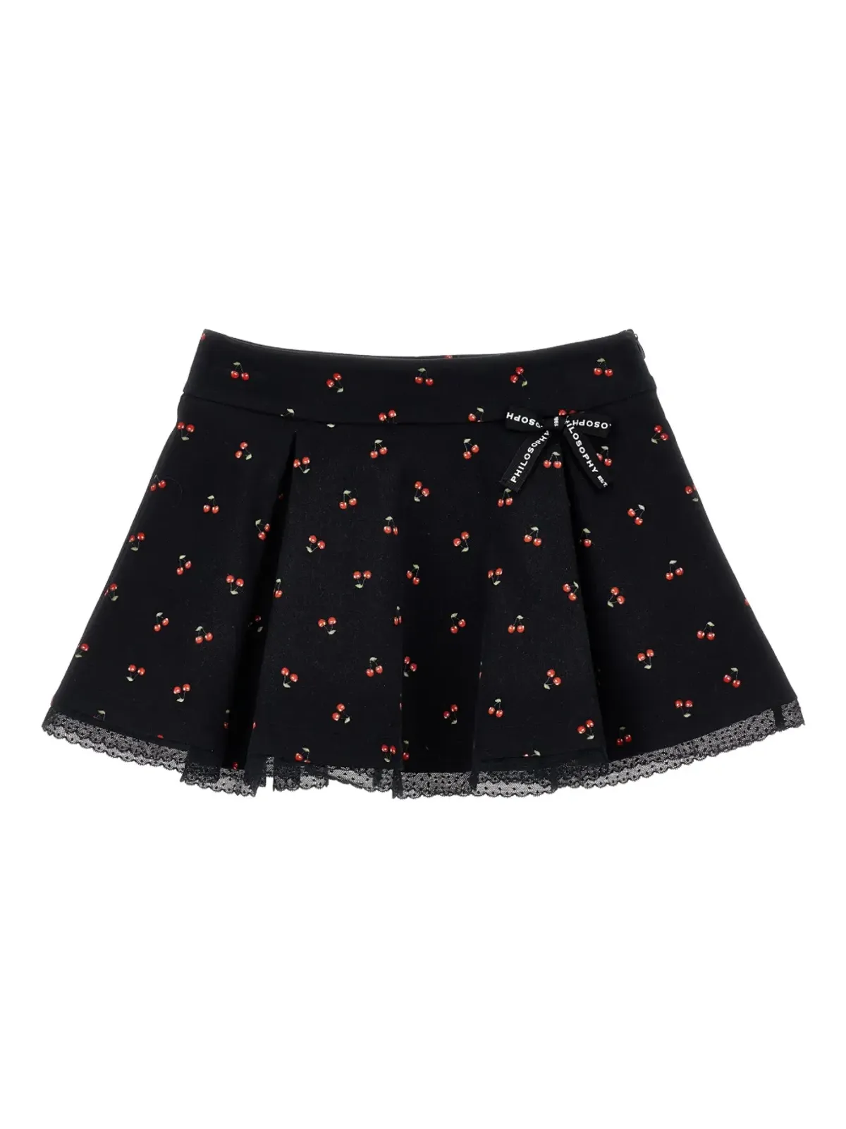 Philosophy Di Lorenzo Serafini Kids チェリープリントのプリーツスカート - 画像2