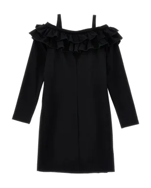 Philosophy Di Lorenzo Serafini Kids ruffled off-shoulder dress - Black - サムネイル2