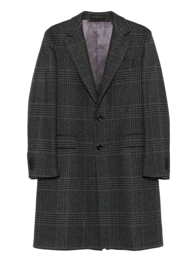 Lardini Lardini チェック柄ウールコートの商品画像