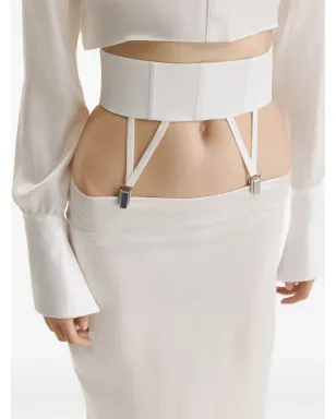Vestiaire d'un Oiseau Libre サスペンダーストラップ付きマキシスカート - サムネイル5