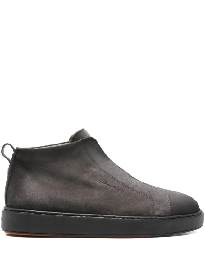 Santoni Santoni エラスティックパネル付きグレースエードスニーカーの商品画像