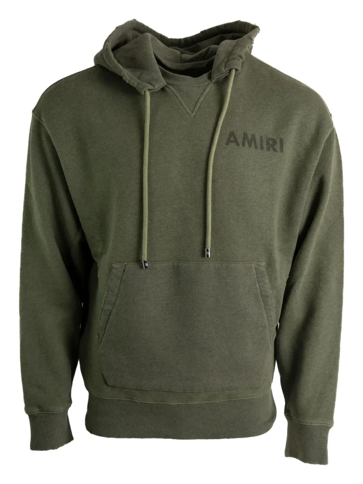 AMIRI ロゴディテール フリンジヘム フーディ - グリーン - 画像1