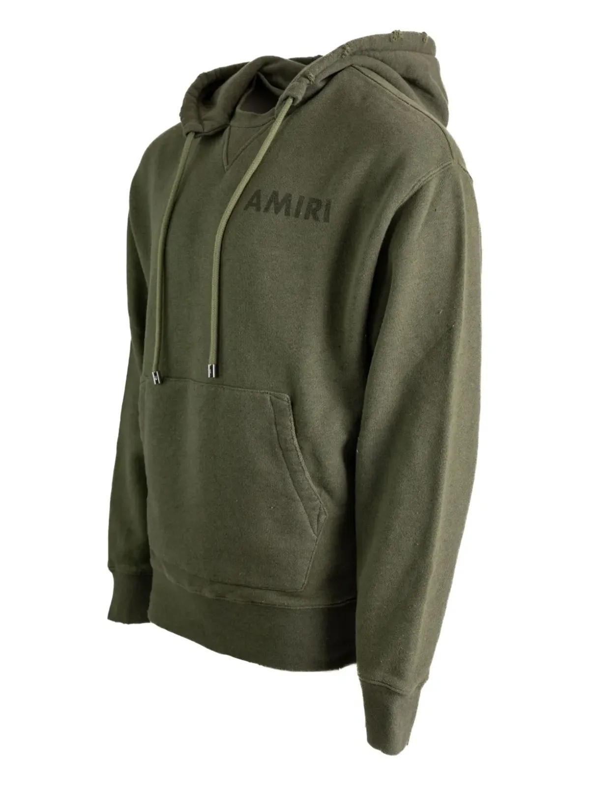 AMIRI ロゴディテール フリンジヘム フーディ - グリーン - 画像3