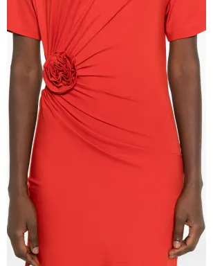 ROSERRY Carmen rose-detail ring-detail mini dress - Red - サムネイル5