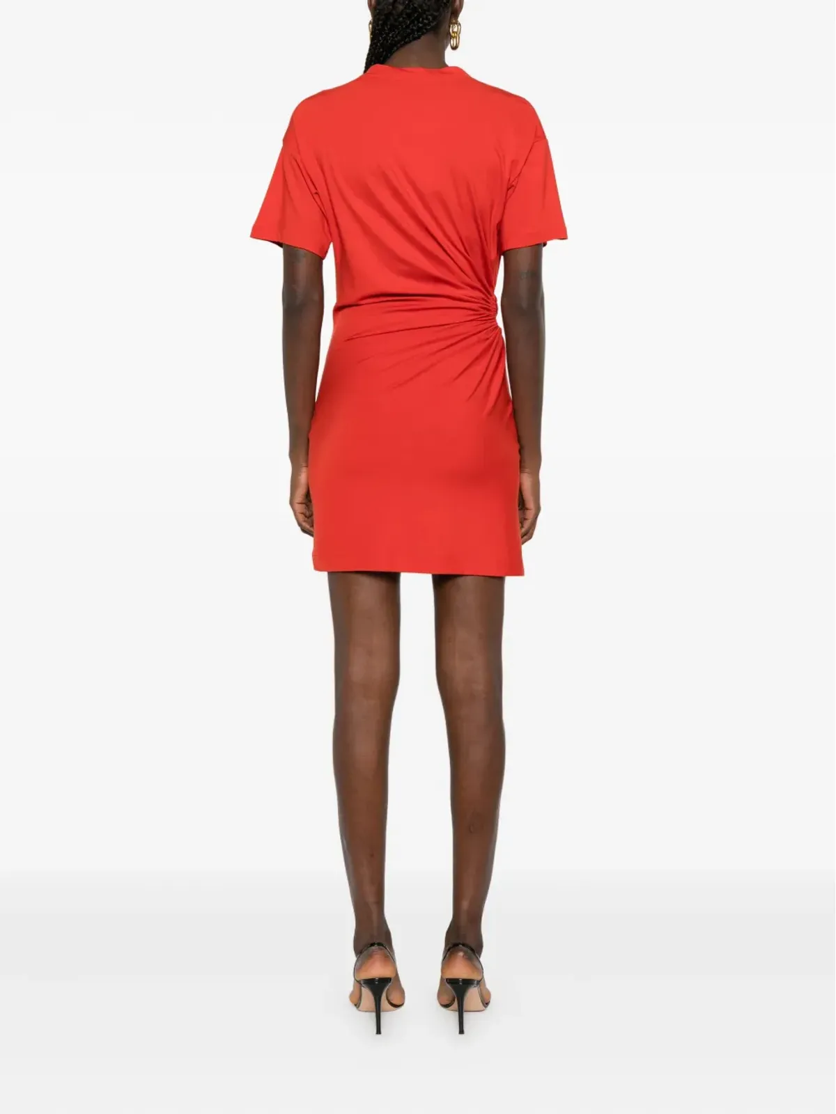 ROSERRY Carmen rose-detail ring-detail mini dress - Red - 画像4