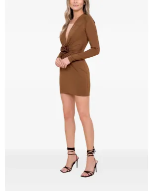 ROSERRY Mallorca ローズモチーフのツイストフロント ミニドレス - サムネイル3