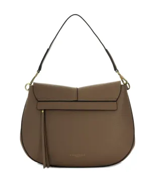GIANNI CHIARINI ハーフムーンレザーショルダーバッグ ブラウン - サムネイル1
