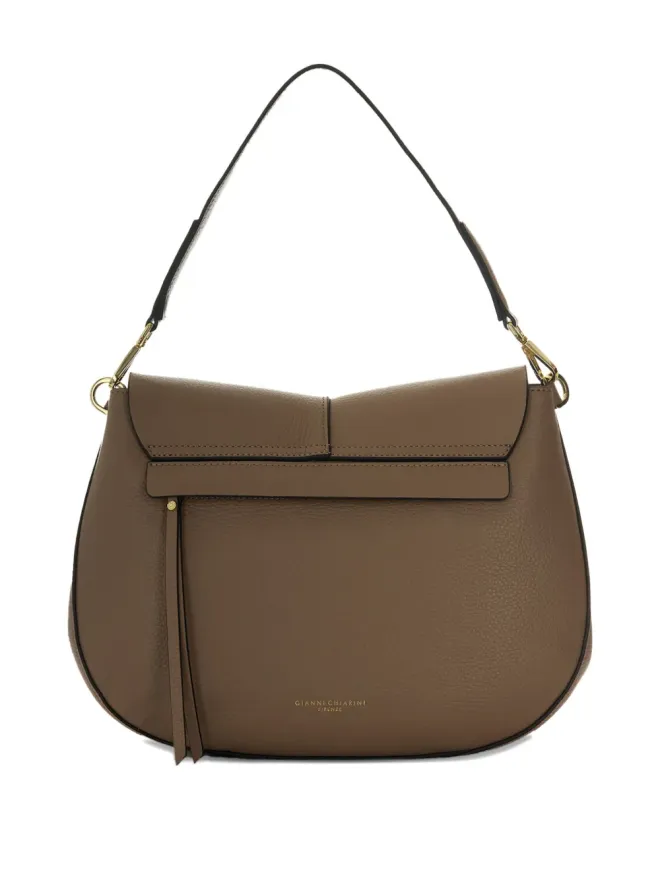 GIANNI CHIARINI GIANNI CHIARINI ハーフムーンレザーショルダーバッグ ブラウンの商品画像