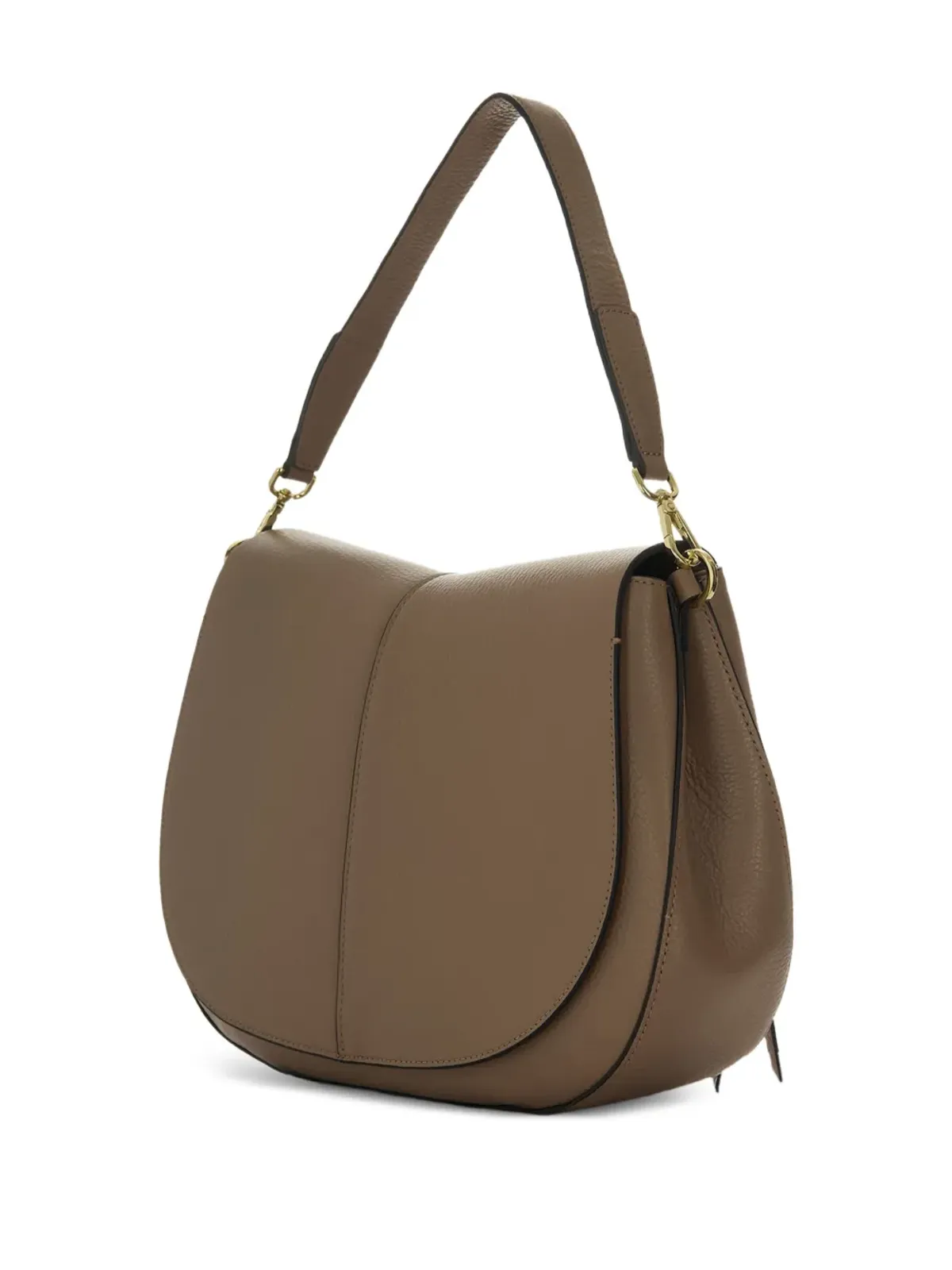 GIANNI CHIARINI ハーフムーンレザーショルダーバッグ ブラウン - 画像2