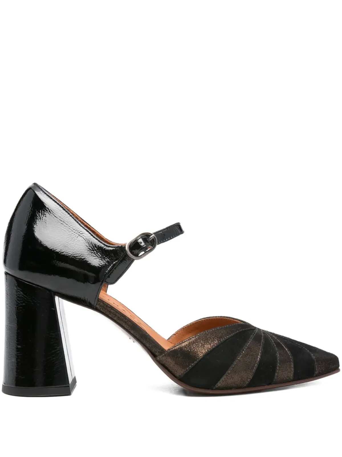 Chie Mihara 80mm レザー アンクルストラップパンプス - ブラック - 画像1