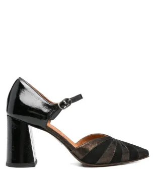 Chie Mihara 80mm レザー アンクルストラップパンプス - ブラック - サムネイル1