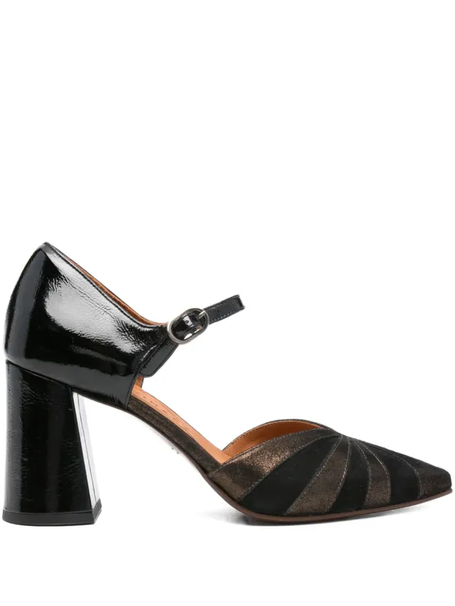 Chie Mihara Chie Mihara 80mm レザー アンクルストラップパンプス - ブラックの商品画像