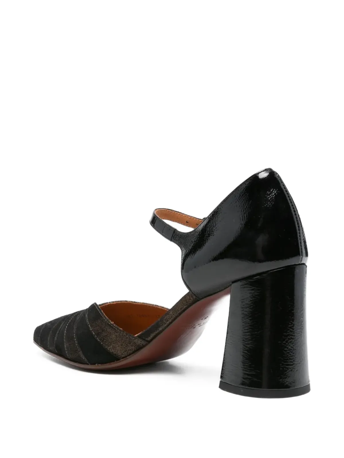 Chie Mihara 80mm レザー アンクルストラップパンプス - ブラック - 画像3