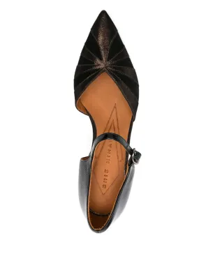 Chie Mihara 80mm レザー アンクルストラップパンプス - ブラック - サムネイル4