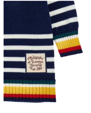 Philosophy Di Lorenzo Serafini Kids ストライプ柄の刺繍入りカーディガン - サムネイル3
