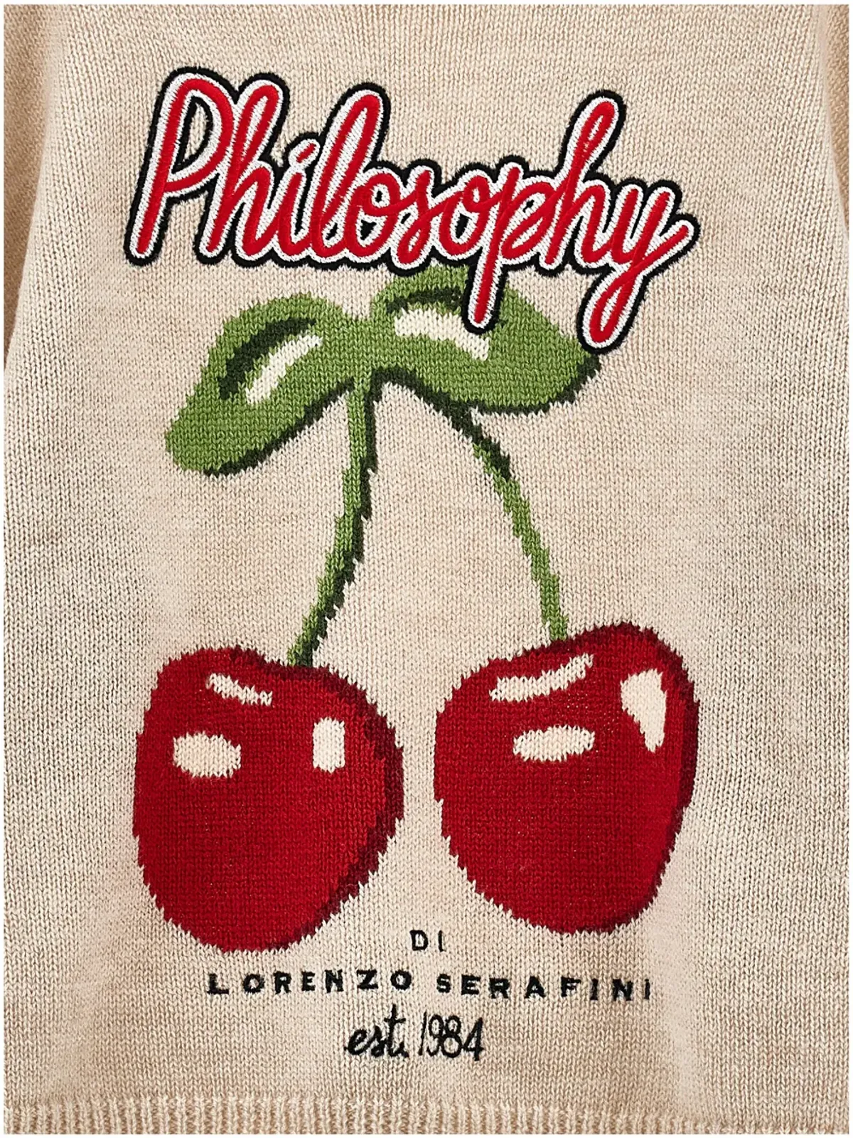 Philosophy Di Lorenzo Serafini Kids チェリーモチーフ・ラッフルスリーブセーター - 画像4