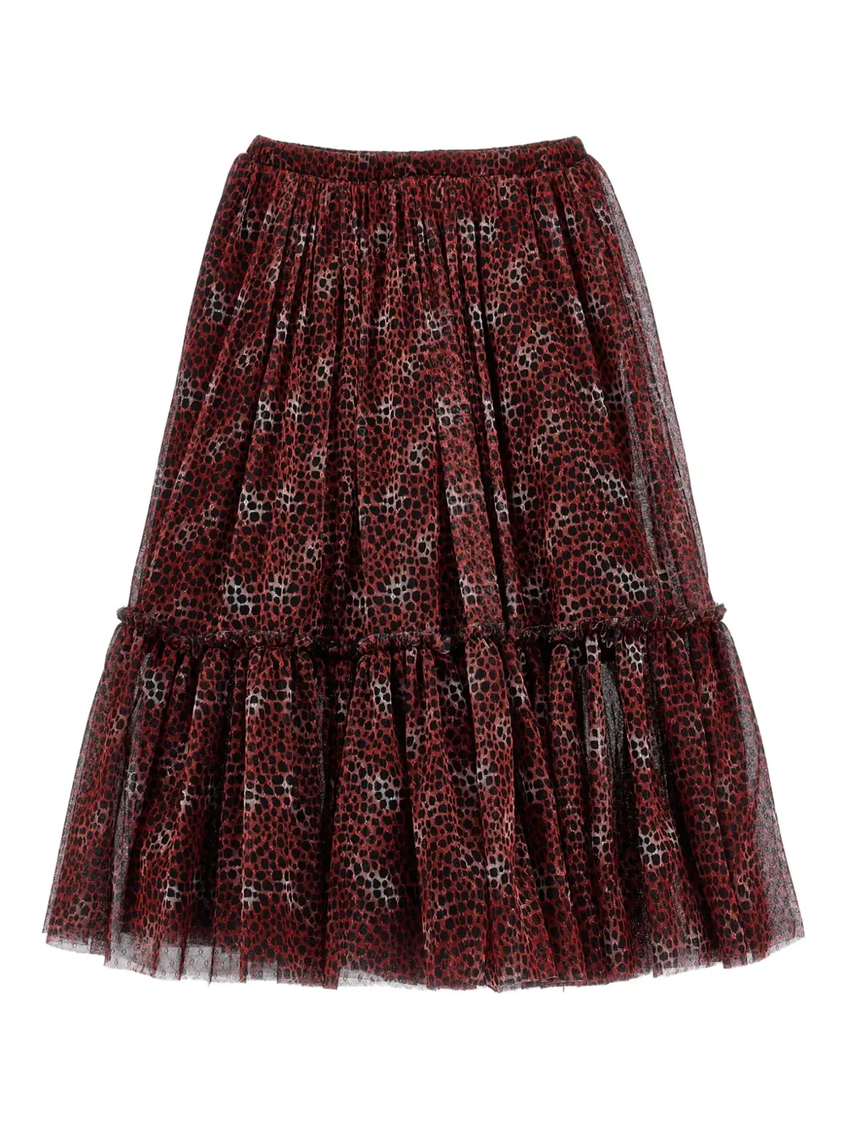 Philosophy Di Lorenzo Serafini Kids レオパード柄フリルスカート - 画像2