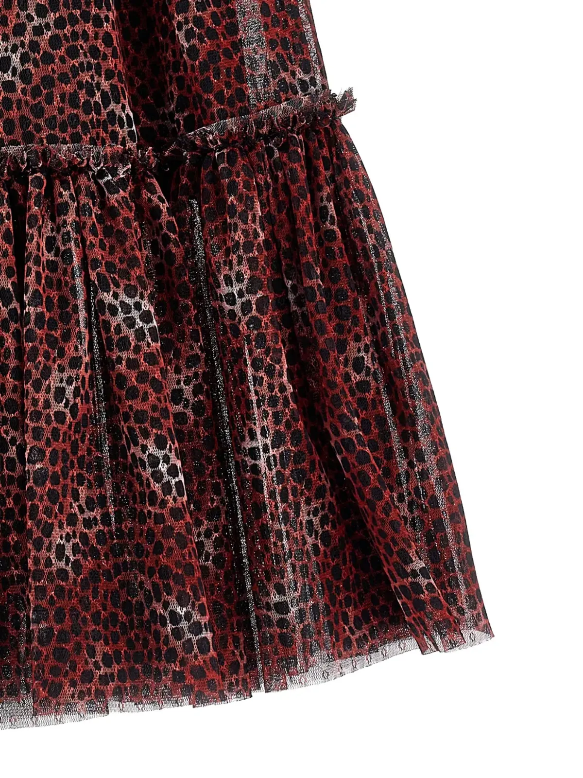 Philosophy Di Lorenzo Serafini Kids レオパード柄フリルスカート - 画像3