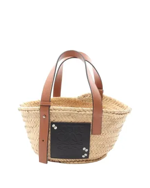Loewe Pre-Owned スタジオジブリ×となりのトトロ 小型ラフィア バスケット型 トートバッグ - ブラウン - サムネイル1