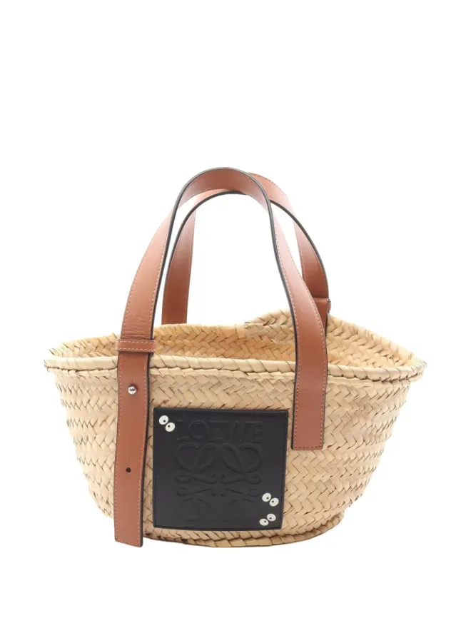 Loewe Pre-Owned Loewe Pre-Owned スタジオジブリ×となりのトトロ 小型ラフィア バスケット型 トートバッグ - ブラウンの商品画像