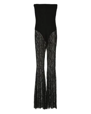 Vestiaire d'un Oiseau Libre レース入りフレアジャンプスーツ - サムネイル1