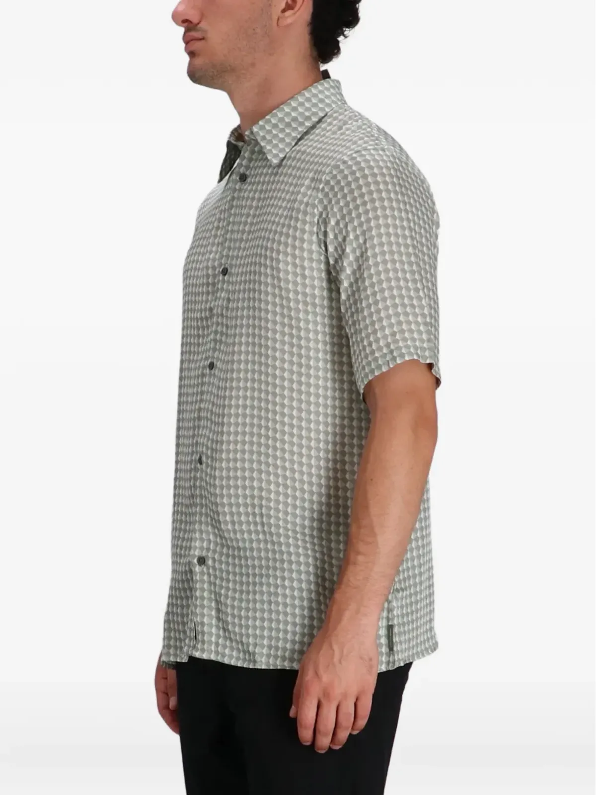 Armani Exchange ジオメトリックプリント 半袖シャツ - 画像3