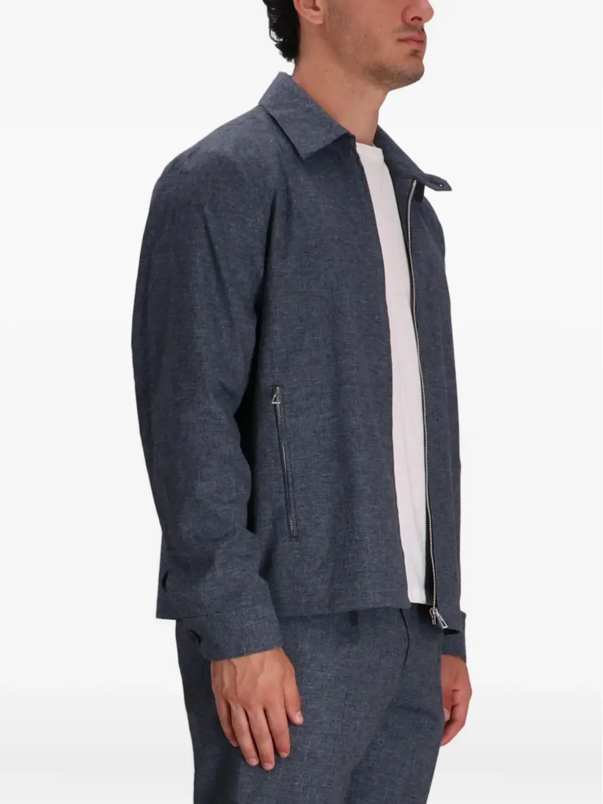 Paul Smith ジップファスナー付き コットン シャツジャケット - Blue - 画像3