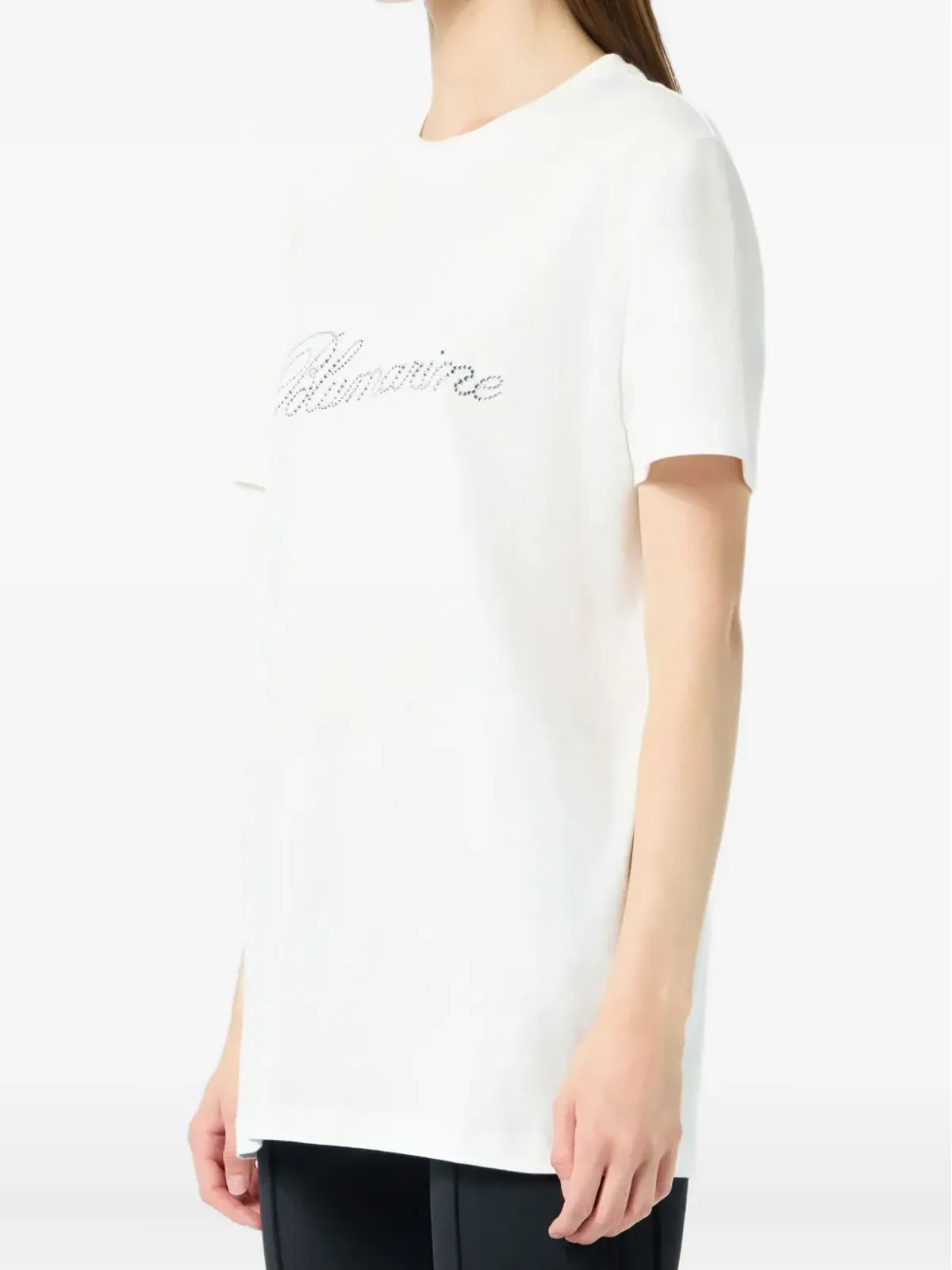 Blumarine クリスタル装飾Tシャツ - 画像5