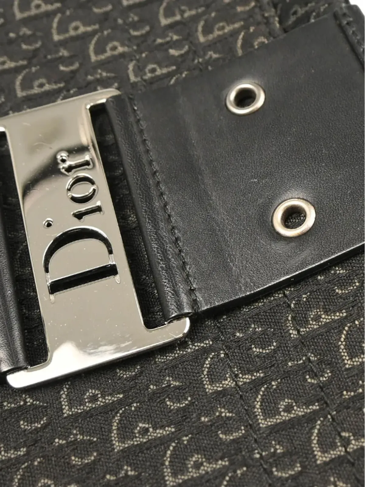 Christian Dior Pre-Owned 2004 トロッター・ストリート・シック キャンバス×レザー ショルダーバッグ - 画像2
