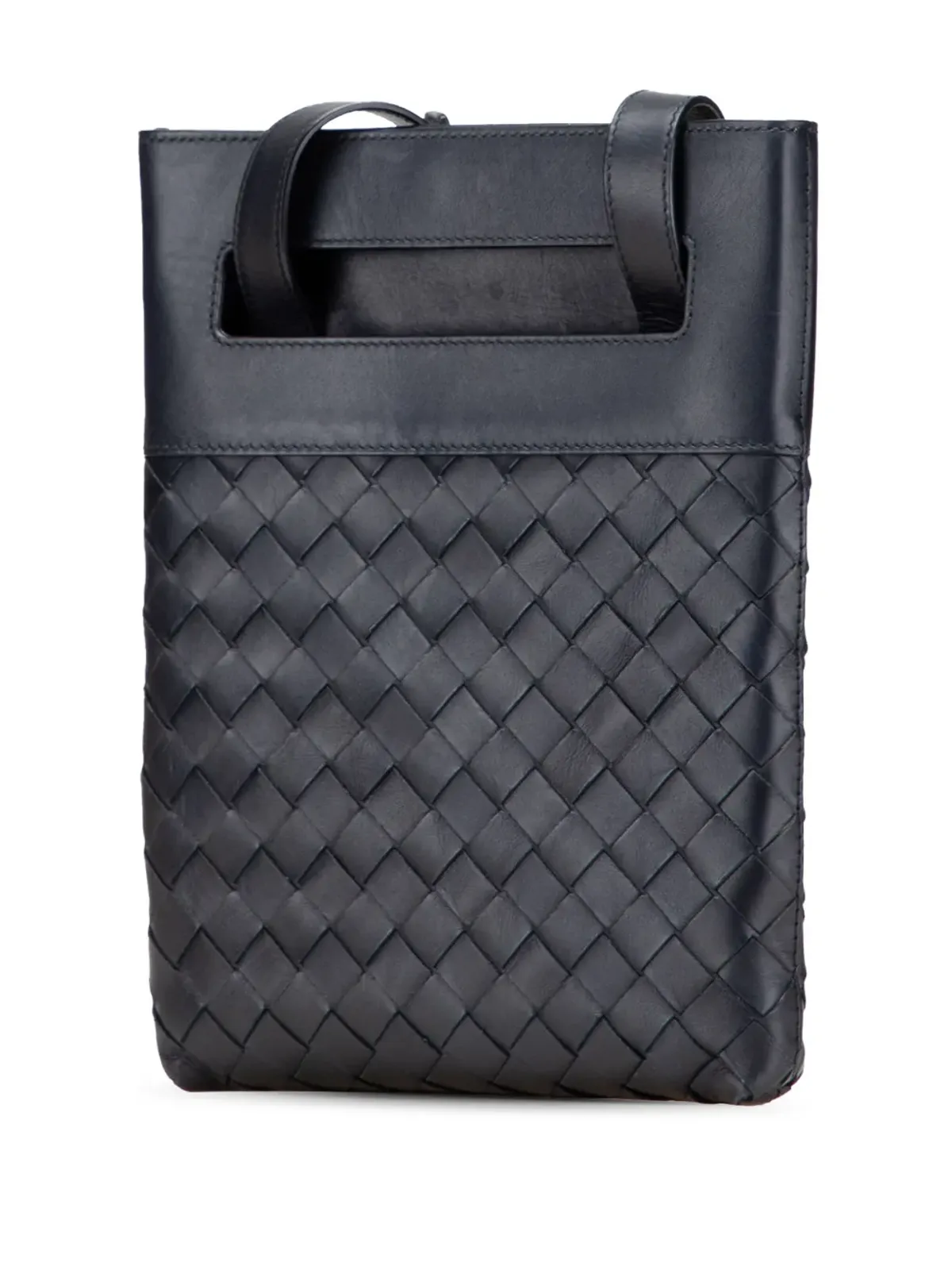 Bottega Veneta Pre-Owned ナッパレザー イントレチャート メッセンジャーバッグ（クロスボディ） - ブラック - 画像3