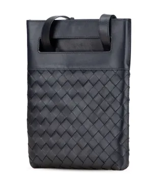 Bottega Veneta Pre-Owned ナッパレザー イントレチャート メッセンジャーバッグ（クロスボディ） - ブラック - サムネイル3