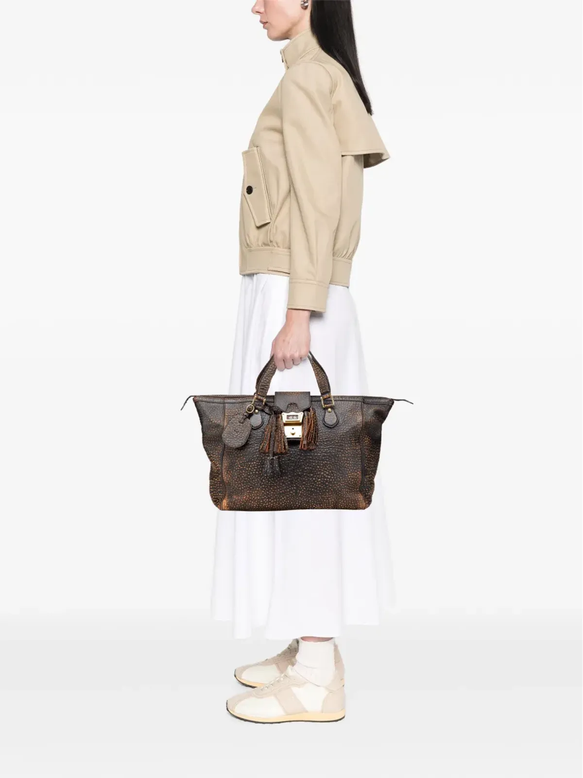 Gucci Pre-Owned エンボスドレザー ウィークエンダーバッグ トートバッグ - 画像2